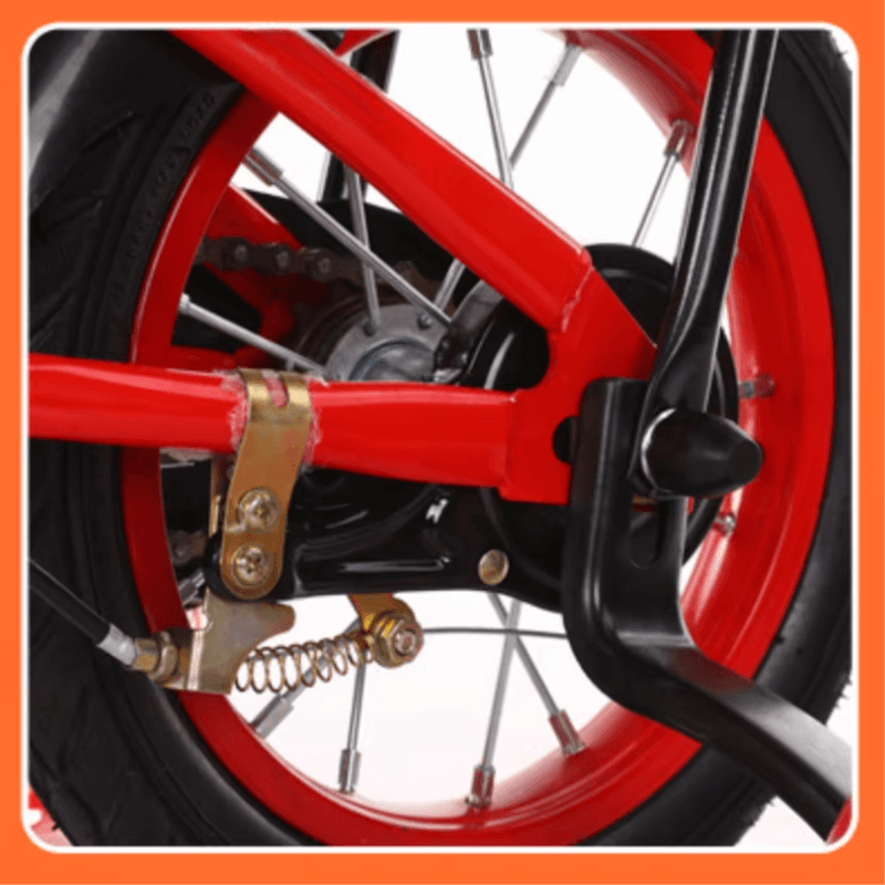 Bicicleta pentru Copii Ludiro 16 Inch, Diametru Roti 40 Cm, cu Frane Fata-Spate, Roti Ajutatoare, Cauciucuri Anti-Alunecare si Cadru din Otel, Ideala pentru Copii de 5-7 Ani, Rosu - LUDIRO