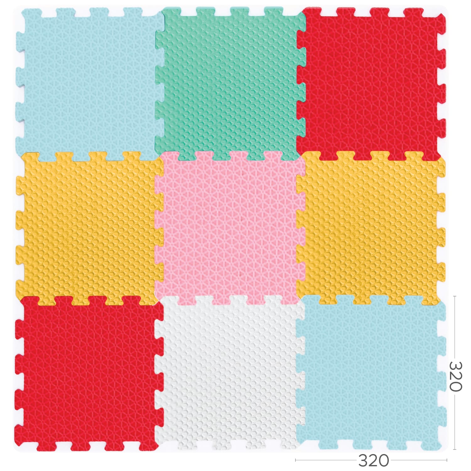 Covor Puzzle copii LUDIRO Mix 9 Piese, Saltea Joaca din Spuma EVA, Antiderapanta - LUDIRO