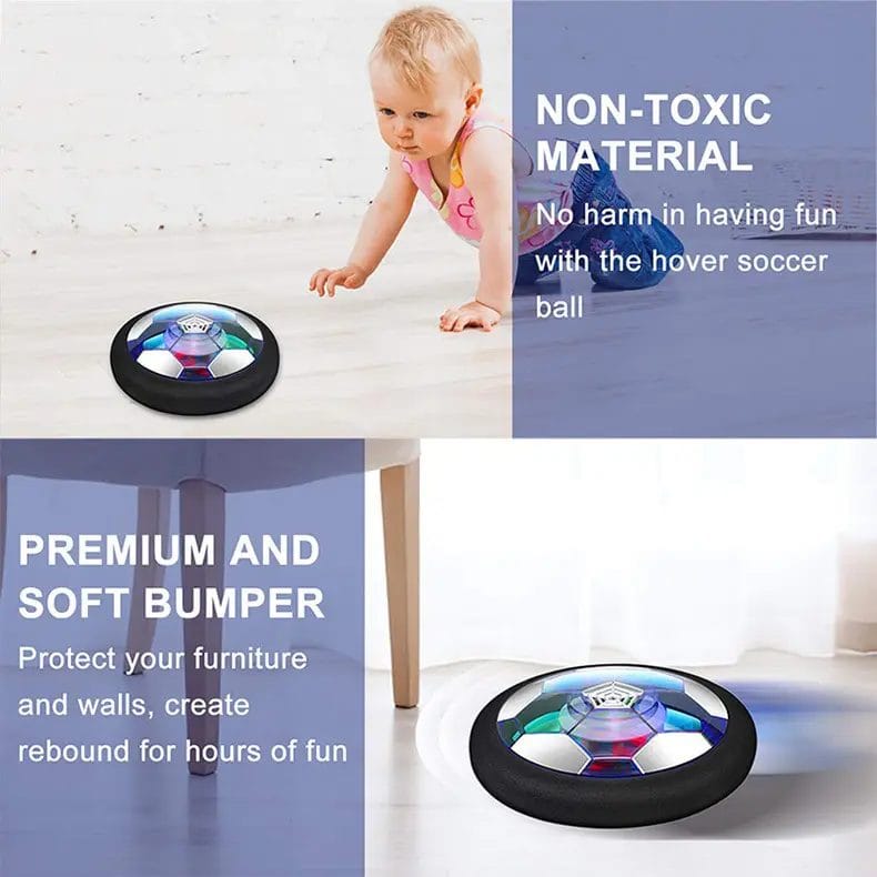 Set de Joaca, Porti de Fotbal si Minge Care Planeaza, Muzica si Lumini Led, + 3 Ani - LUDIRO