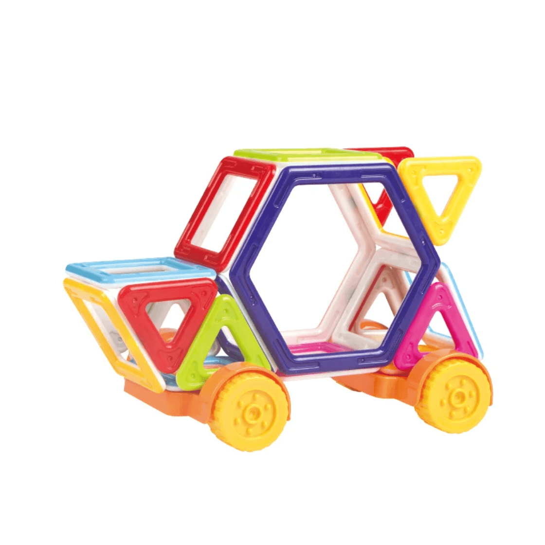 Set Magnetic Constructii 86 Piese , Joc Educativ STEM 3D pentru Copii +3 Ani - LUDIRO