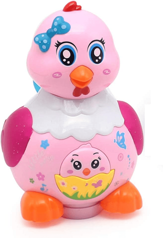 Jucărie interactivă Găină cu Ouă, Sunete și Lumini, 3 Ouă Incluse, 18x10 Cm, 3+ Ani - LUDIRO