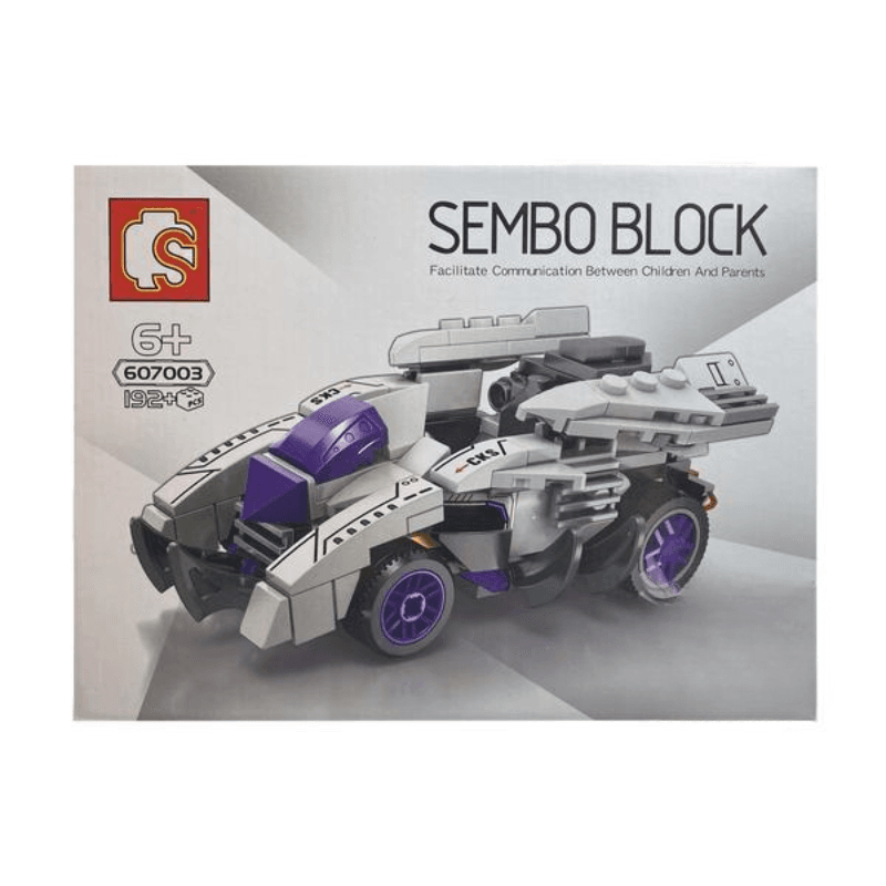Set de Constructie Masina de Curse cu Figurina, 192 Piese - Sembo Block