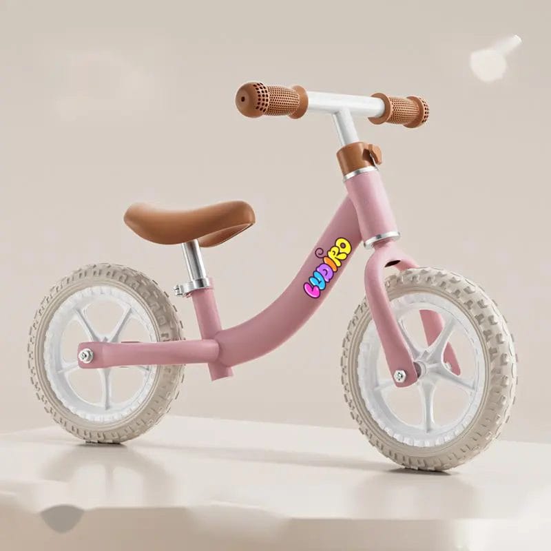 Bicicleta de Echilibru fara Pedale LUDIRO pentru Copii intre 2-5 Ani, Cu Sa si Ghidon Reglabile pe Inaltime, Roti din Polimer EVA Antisoc, Cadru Metalic, Roz - LUDIRO