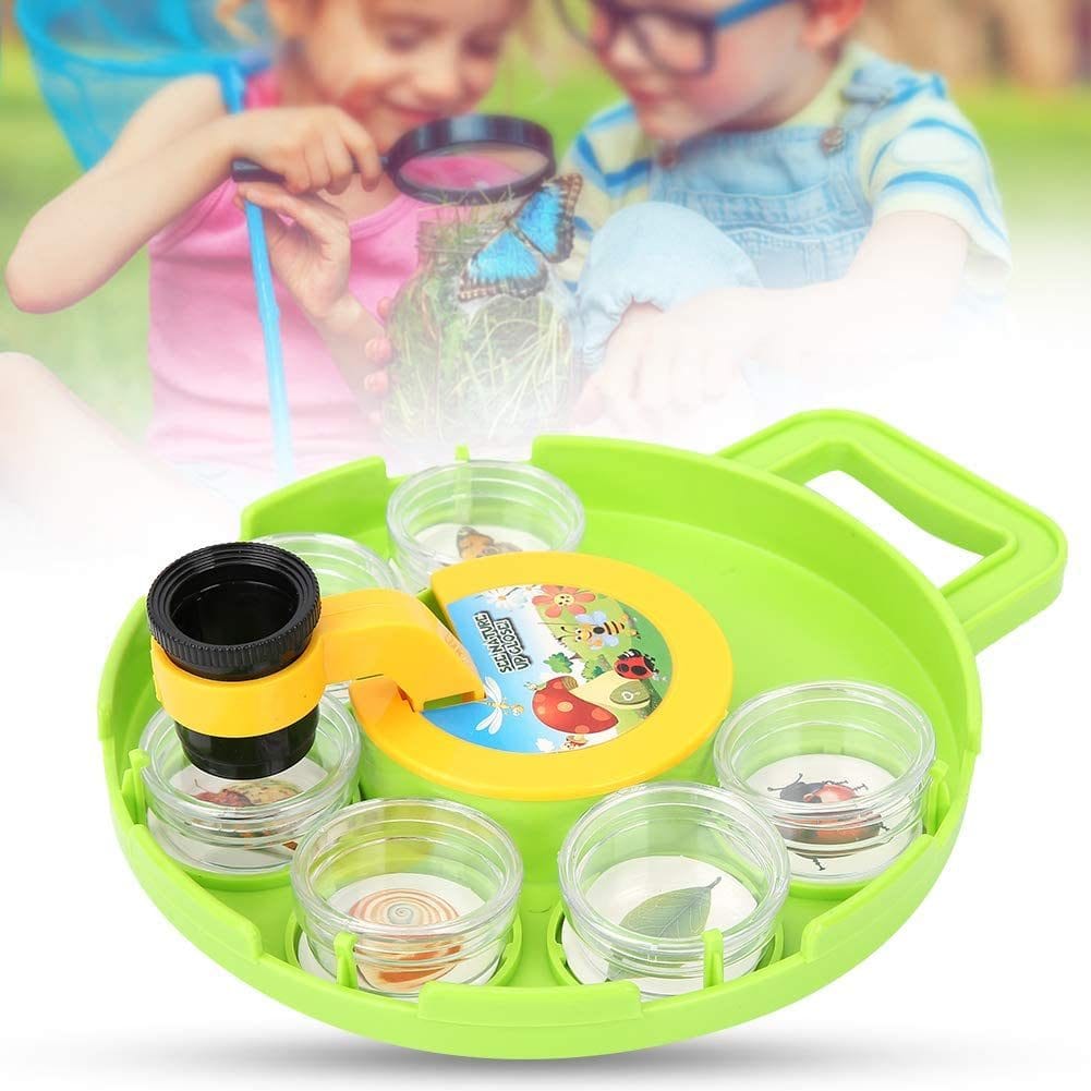 Resigilat - Set Educativ, Microscop Detasabil, Observator de Insecte, 6 Recipiente, Placa Rotativa, 22.5x18.5x6 Cm, + 8 Ani - LUDIRO
