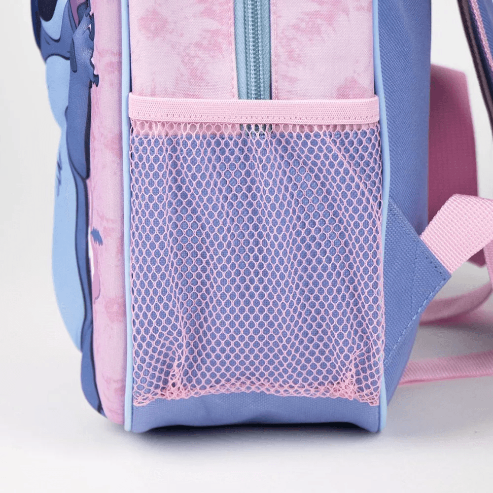 Rucsac de Gradinita cu efect 3D Lilo & Stitch „Hibiscus”, Disney, Roz, 29 cm - Disney