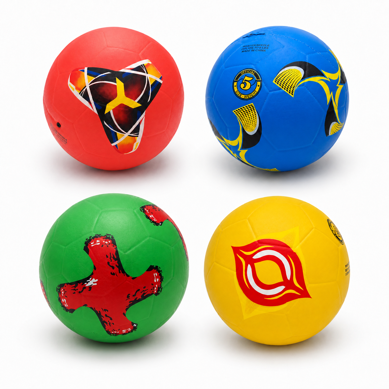 🎁 Minge de fotbal din cauciuc, 22 cm, model aleatoriu, pentru joacă și antrenament recreativ (100% off) - LUDIRO