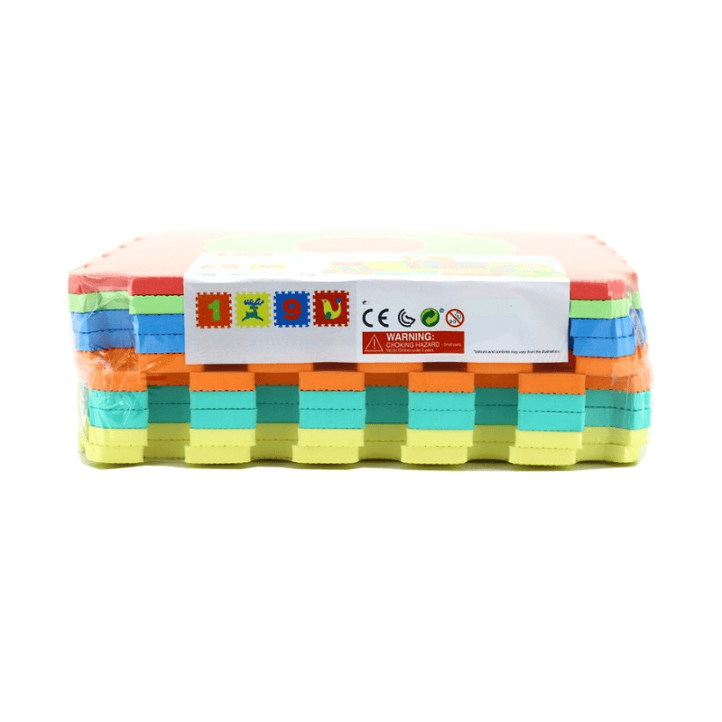 Covor Puzzle copii LUDIRO cu Cifre 0-9 Detasabile, Spuma EVA Sigura, 10 Piese 32x32 cm - LUDIRO