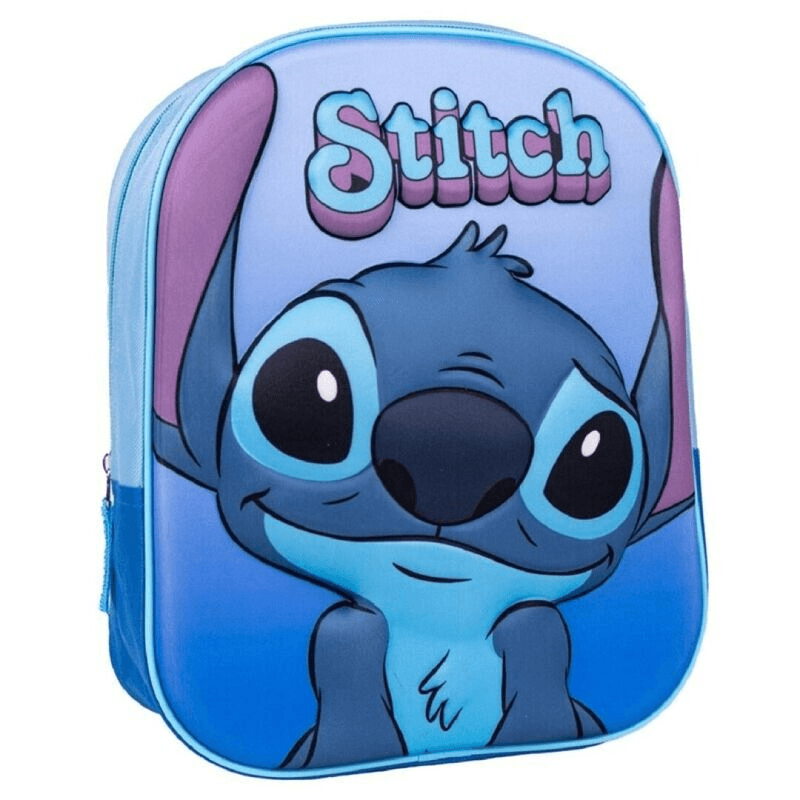 Ghiozdan Disney Lilo & Stitch 3D pentru Copii, 31 Cm, Spațiu Generos, Design Original, Albastru - Disney