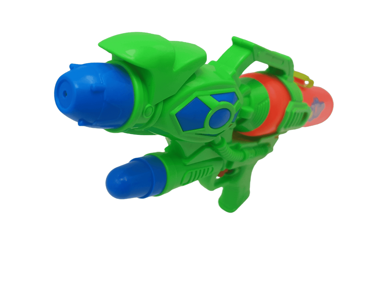 Pistol Jucarie cu Apa, cu Rezervor XXL, Verde Albastru, 35x6x17 cm, + 3 Ani - LUDIRO