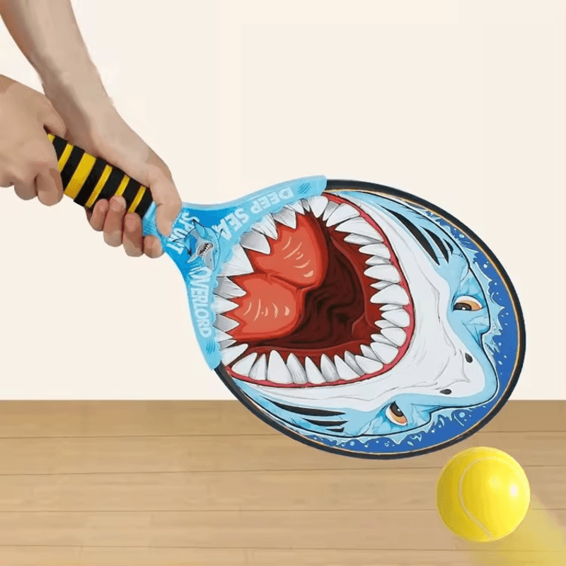 Set Palete Distractive pentru Copii Ludiro, Design Rechin vs Dinozaur, 2 Mingi Incluse - LUDIRO