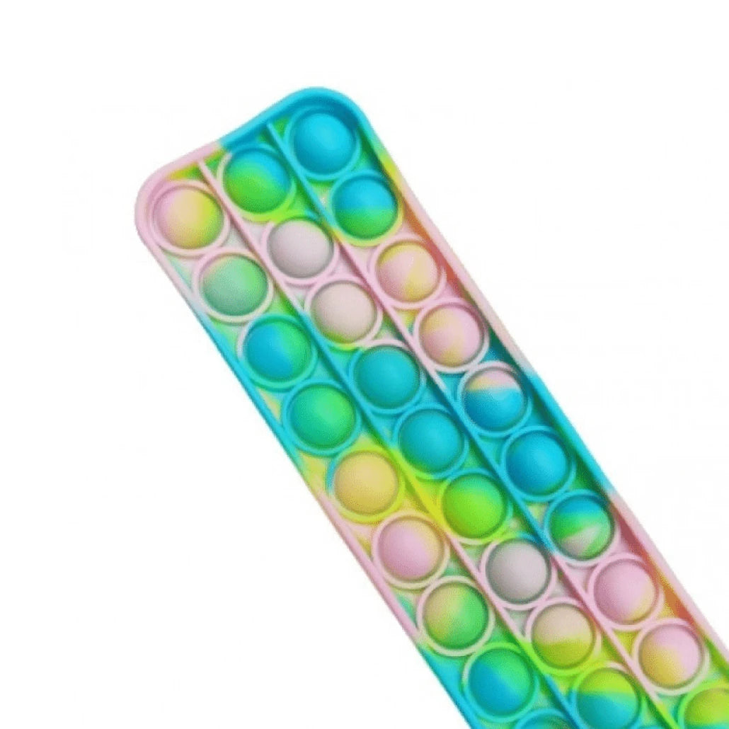 Jucarie Penar Pop It - Dreptunghi, 20x7 cm, Roz Verde Albastru - LUDIRO
