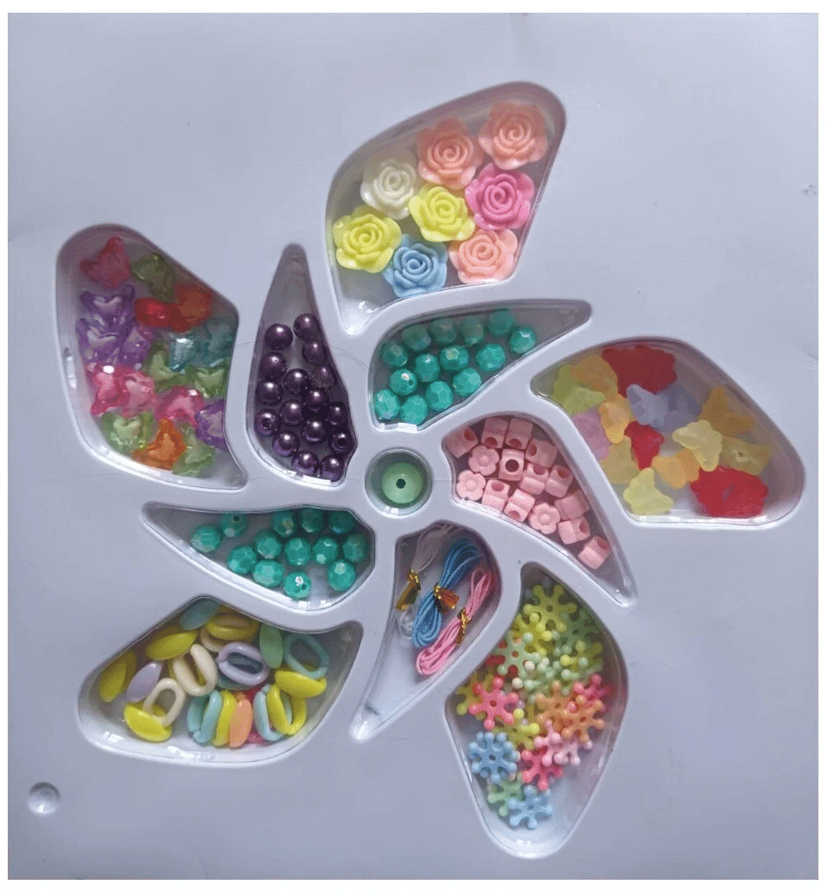 Set pentru Artizanat, Bratari cu Margele, Spirala, Verde, 24x3x25 cm, + 5 Ani - LUDIRO