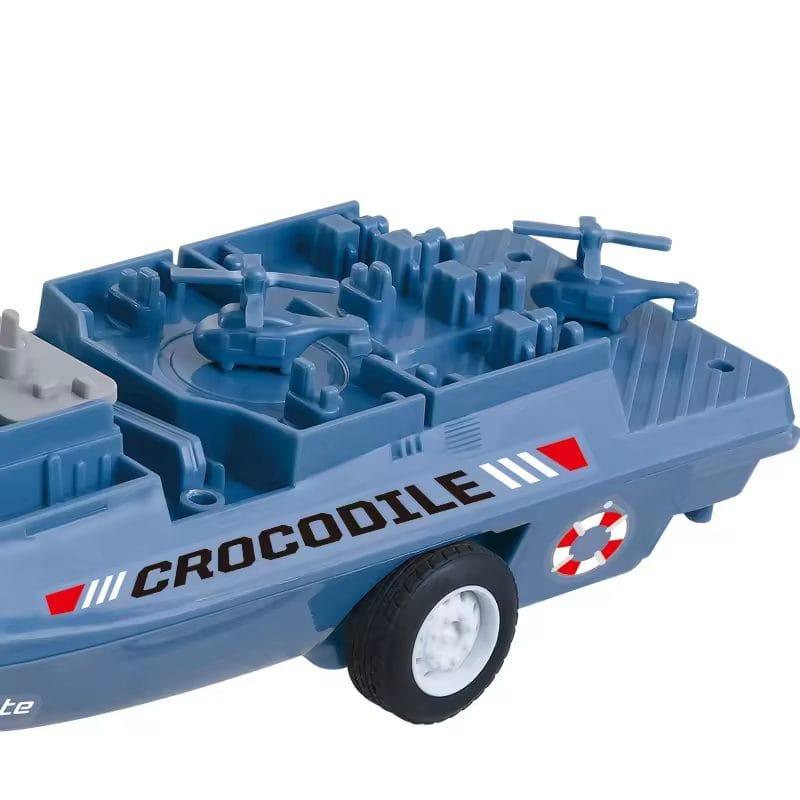 Resigilat - Jucarie RC Barca Crocodil 4 in 1, Viteza Mare, 2.4GHz, Design Realist Crocodil, Control de la Distanta, Distractie si Aventura pe Apa, + 14 Ani - LUDIRO