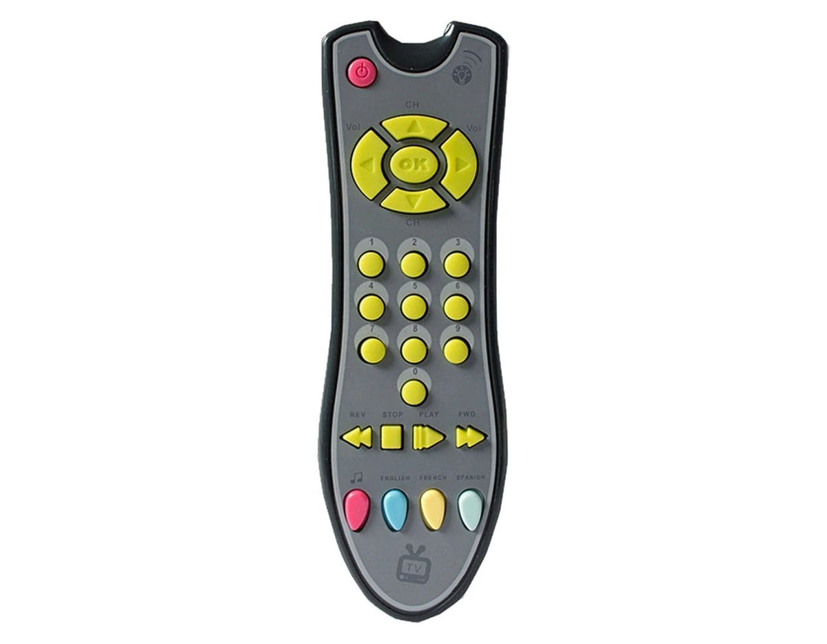 Jucarie Interactiva Telecomanda cu Sunete si Lumini, Invatarea Formelor si a Cifrelor, + 6 Luni, 18x5x3 Cm - LUDIRO