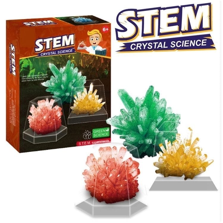 Joc Educativ STEM Kit Stiinta, Experimente cu Cristale, 2 Culori, + 6 Ani - LUDIRO