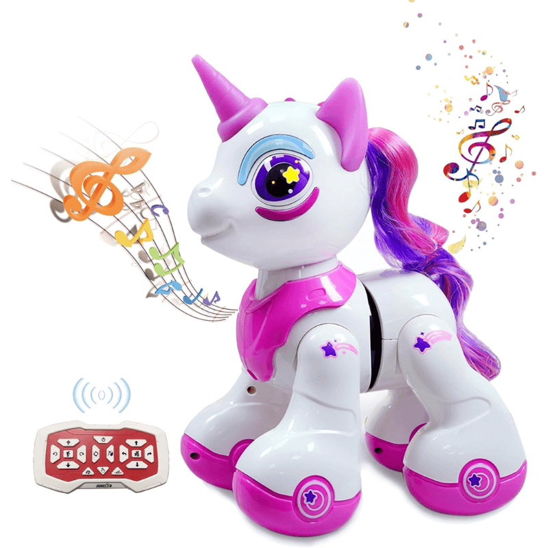 Unicorn Interactiv cu Telecomanda, Muzica, Lumini, Dans, Senzor de Atingere, Ludiro, 3+ Ani - LUDIRO
