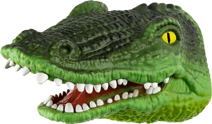 Jucarie Interactiva de Mana, Crocodil, Cauciuc, 15.5x11.5x8.5 cm, + 3 Ani - LUDIRO
