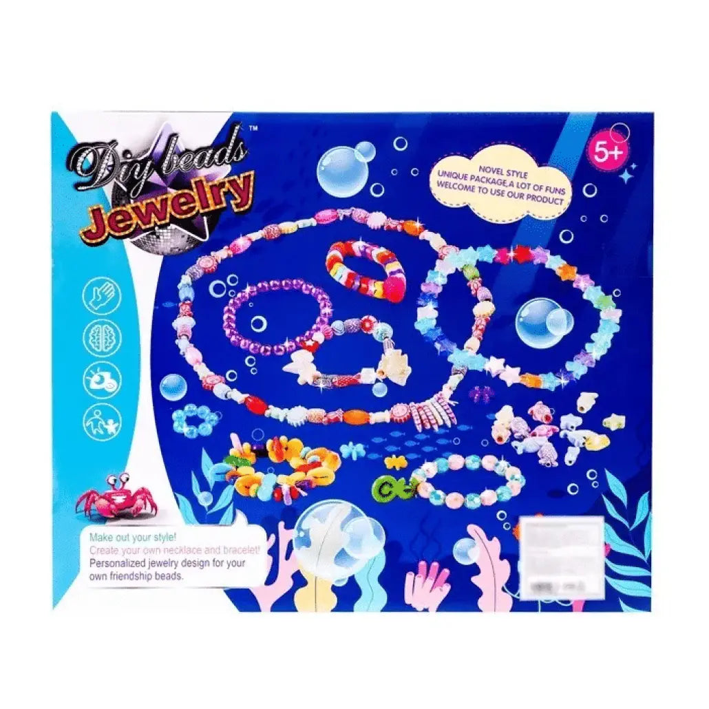 Set pentru Artizanat, Bratari cu Margele, Relief Ocean, Albastru, 31x4x26 cm, + 5 Ani - LUDIRO