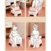 Scarita pentru Copii cu 2 Trepte, Roz, Design Antialunecare, Stabilitate Maxima, Usor de Utilizat, Ideala pentru Baie, Bucatarie, Toaleta, Spalat pe Dinti, Acces Mobilier, Perfecta pentru Dezvoltarea Autonomiei Copilului, + 3 Ani - LUDIRO