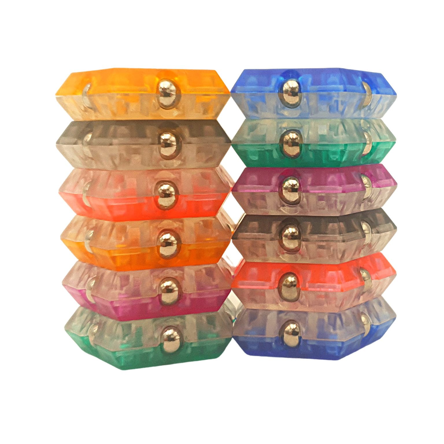 Sfera Magnetica Antistres, 12 Piese, 60 Magneti de Pamant, 2 Fete, 100 Combinatii Posibile, Diametru 3.5 Cm, Multicolor, + 6 Ani, Utility One - LUDIRO