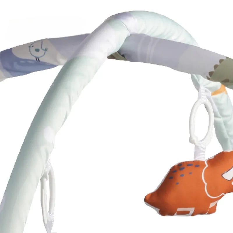 Centru de Activitati pentru Bebelusi cu Tematica Dinozauri, 75x75x52 Cm, Cu Jucarii Educationale Detasabile, Functie de Sunet, Oglinda, Ideal pentru Dezvoltarea Abilitatilor Sensoriale si Motorii - LUDIRO