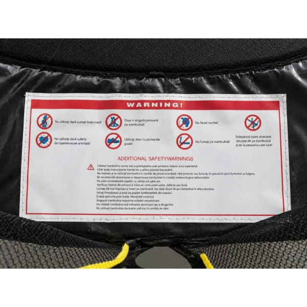 Trambulină pentru Copii 244 cm cu Plasă de Protecție Exterioară, 48 Arcuri, Certificare de Siguranta, Negru - LUDIRO