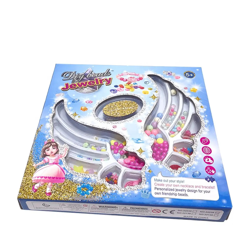 Set pentru Artizanat, Bratari cu Margele, Fluturas, Multicolor, 29x4x29 cm, + 5 Ani - LUDIRO