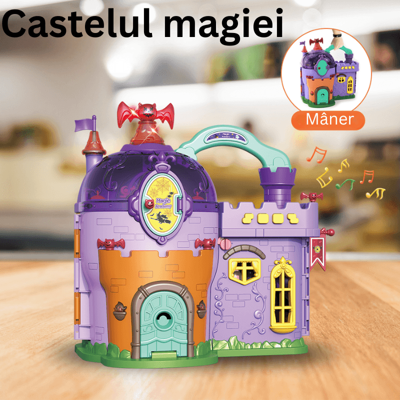 Castel interactiv cu sunete, Ludiro, Academia Vrajitorilor, 3 figurine, 25, 5x16, 5x24, 3cm - LUDIRO