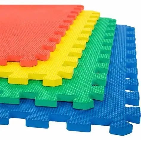 Resigilat - Covor din Spuma pentru Copii, Puzzle Multicolor, 9 Piese, Termoizolant si Moale, 90x90 Cm - LUDIRO