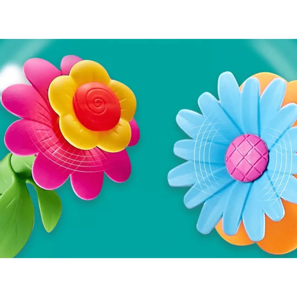 Set de Construit Educativ pentru Copii, Gradina cu Flori Colorate, 56 piese, +3 ani - LUDIRO