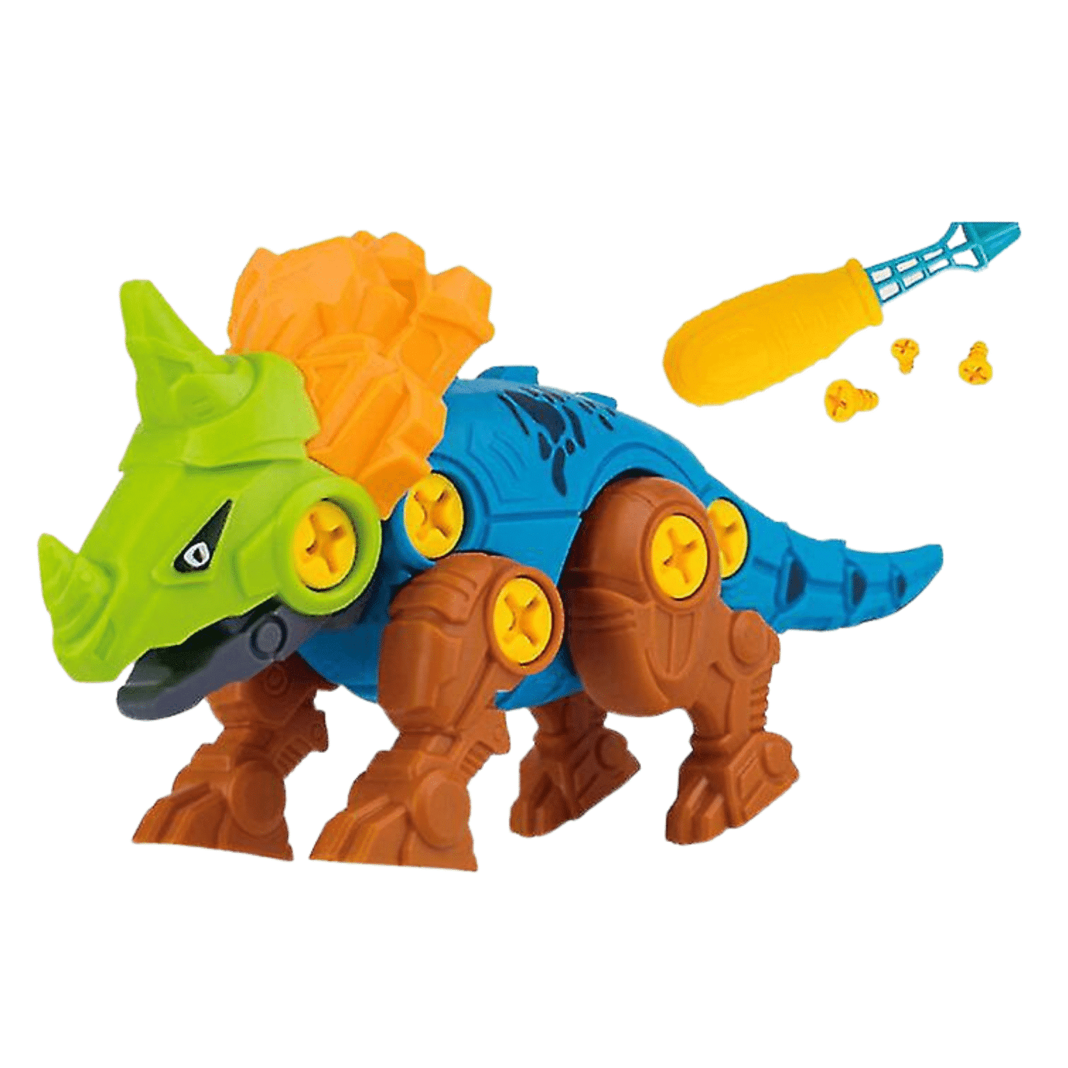 Jucarie Interactiva STEM DIY, Dinozaur de Construit, Centrosaurus, Surubelnita Inclusa, Culori Aleatorii, 19x10x5.5 Cm, + 3 Ani - LUDIRO