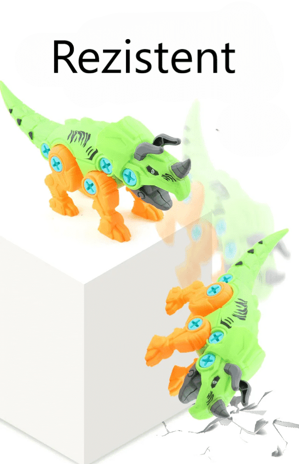 Jucarie Interactiva STEM DIY, Dinozaur de Construit, Triceratops, Surubelnita Inclusa, Culori Aleatorii, 19x10x5.5 Cm, + 3 Ani - LUDIRO
