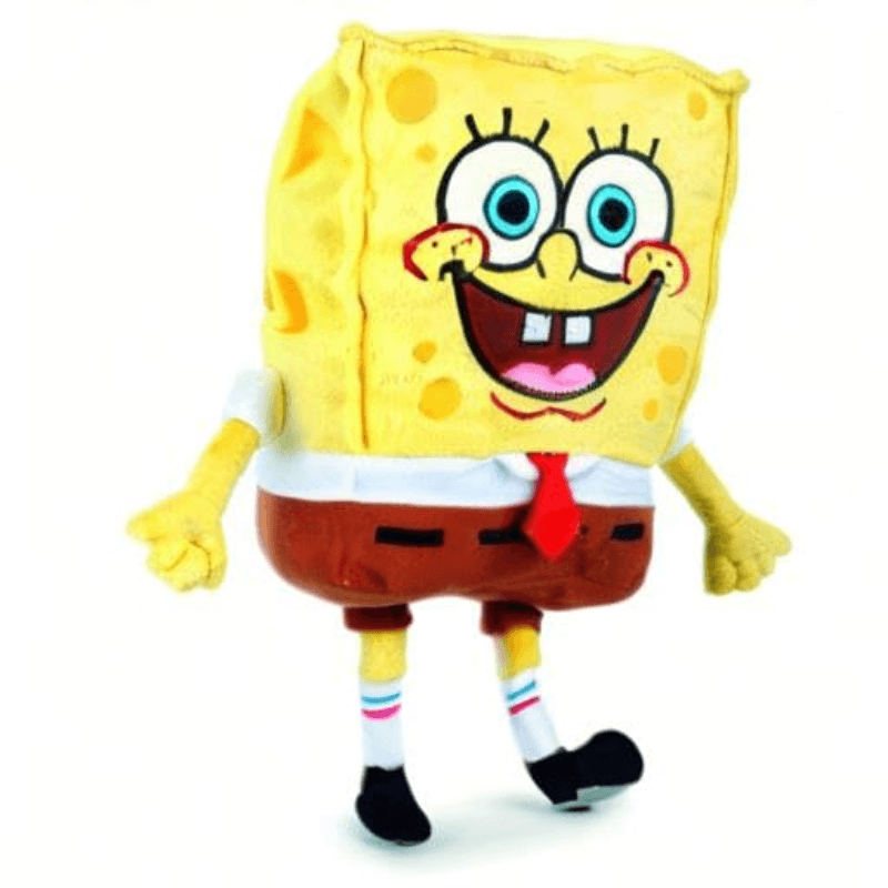 SpongeBob de Pluș 18 Cm, Jucărie Moale și Prieten Vesel pentru Copii - Nickelodeon