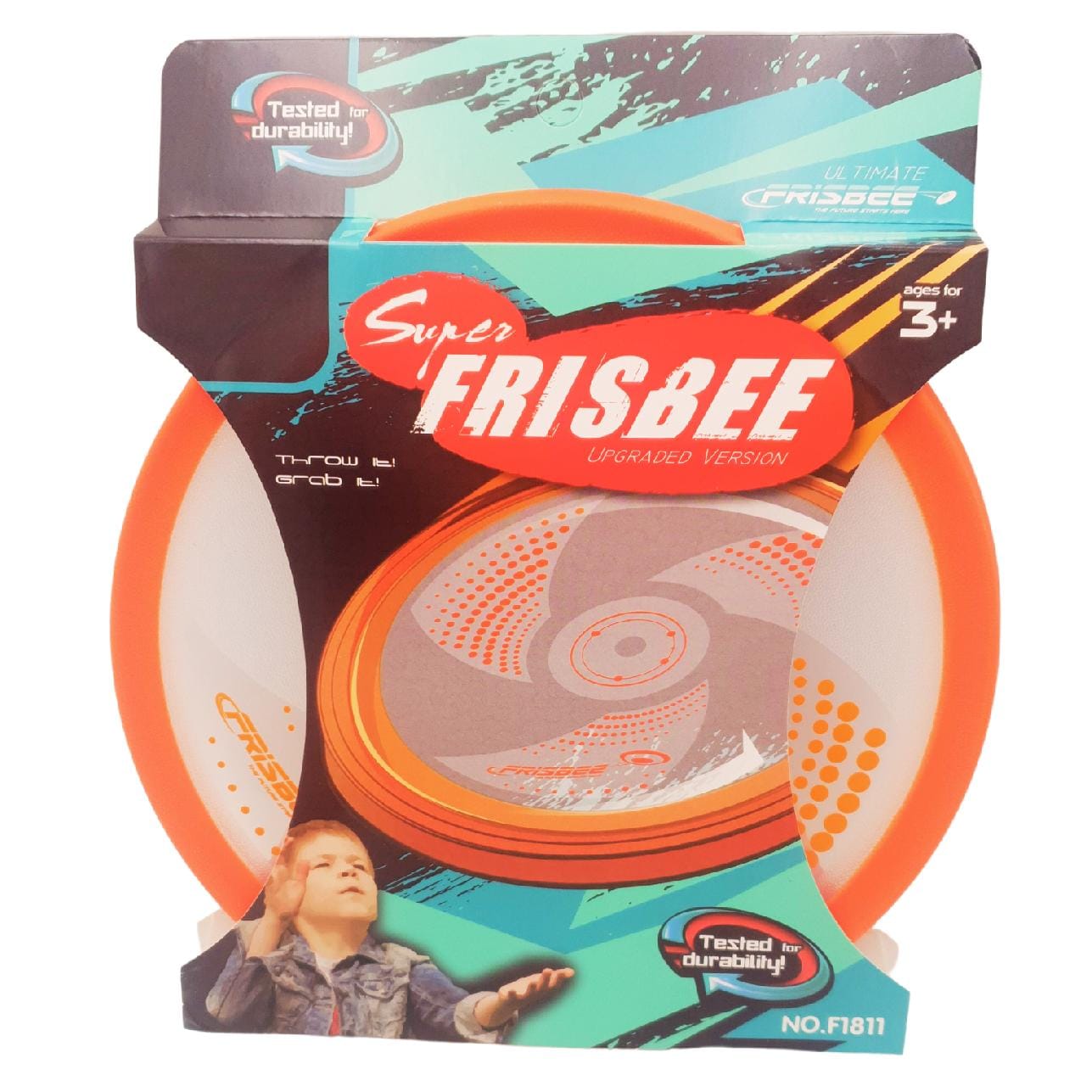 Disc Zburator Frisbee din Plastic, Diametru 20 Cm, Portocaliu, + 3 Ani, Utility One - LUDIRO