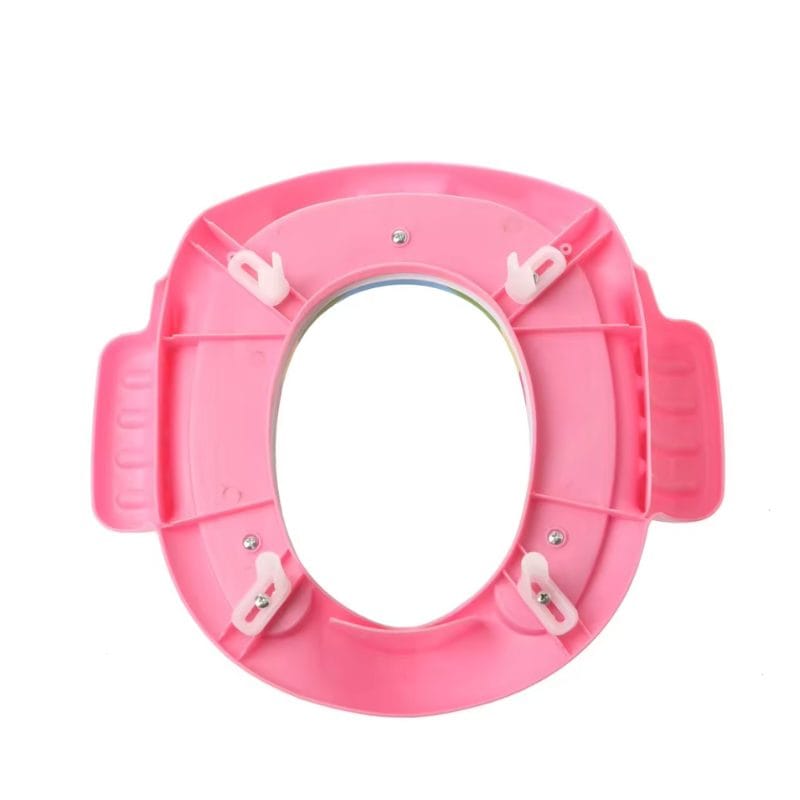 Capac de Toaleta pentru Copii, Broscuta Roz, Cu Manere Laterale si Design Colorat, Ideal pentru Antrenamentul la Olita si Invatarea Igienei Personale, 38x35x8 Cm, + 1 An - LUDIRO