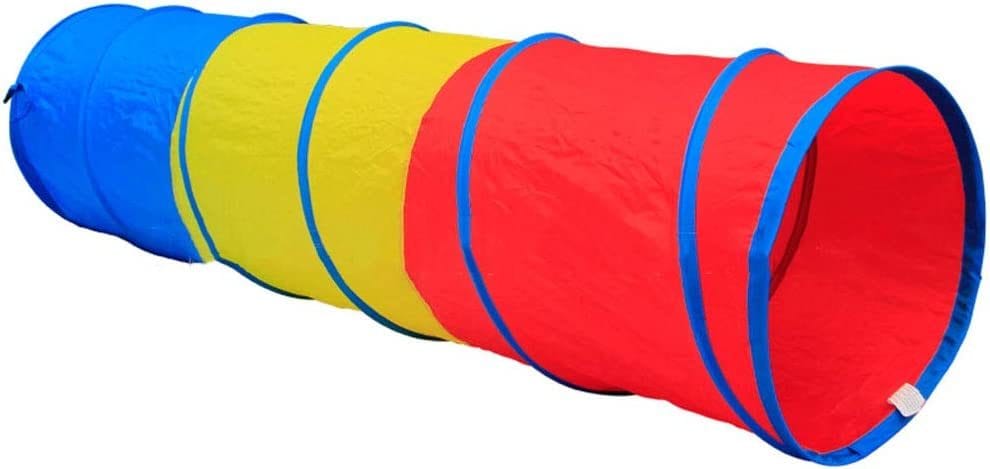 Tunel de Joaca Tricolor, 180x46 Cm, Pliabil, Interior sau Exterior, Multifunctional, + 3 Ani - LUDIRO