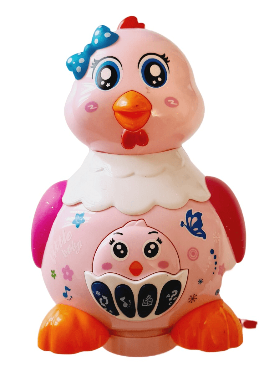 Jucărie interactivă Găină cu Ouă, Sunete și Lumini, 3 Ouă Incluse, 18x10 Cm, 3+ Ani - LUDIRO