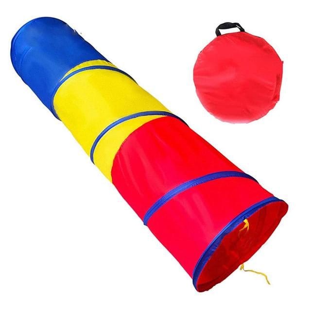 Resigilat - Tunel de Joaca Tricolor, 180x46 Cm, Pliabil, Interior sau Exterior, Multifunctional, + 3 Ani, Utility One - LUDIRO