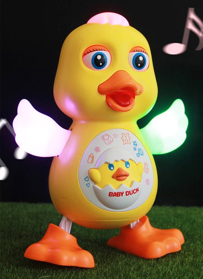 Resigilat - Ratusca Interactiva Dansatoare, Canta, Misca Ochii, Se Deplaseaza, Lumini Led, Aripi Mobile, 19.5x12.5x10.5 Cm, + 1 An - LUDIRO
