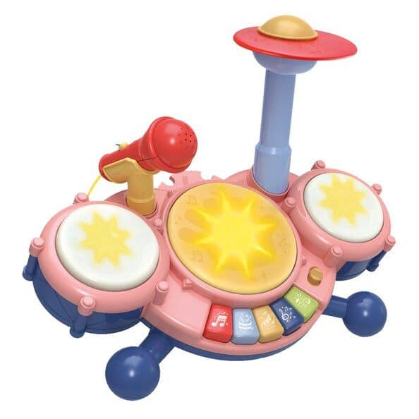 Set Tobe Interactive Bebelusi, Microfon Incorporat, Volum Ajustabil, Functie Pian, Roz, 32x28x20 Cm, +18 Luni - LUDIRO