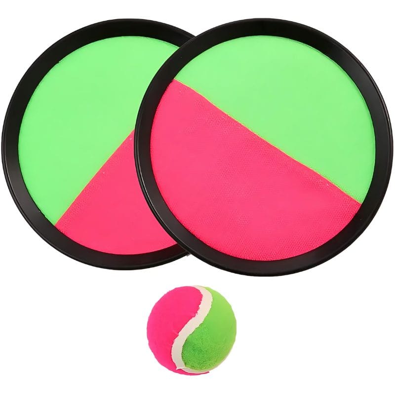 Set Interactiv Arunca si Prinde pentru Copii, 2 Palete cu Scai, Diametru 20 cm, 1 Minge, + 3 Ani - LUDIRO