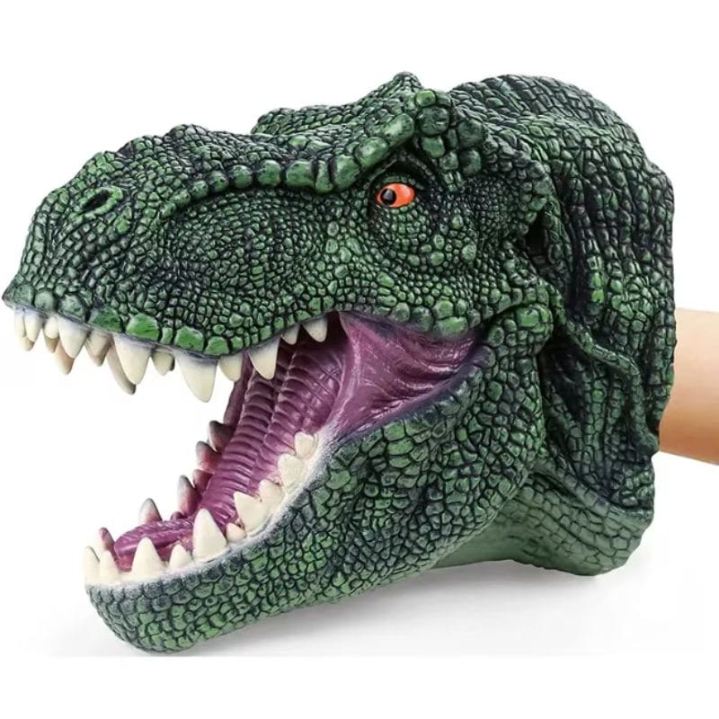 Jucarie Interactiva de Mana, Dinozaur, Cauciuc, 20.5x14x9 Cm, + 3 Ani - LUDIRO