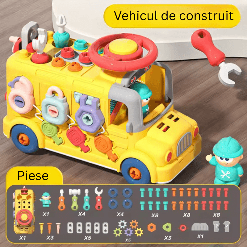 Uneltele și componentele de joacă ale autobuzului educativ LUDIRO.
