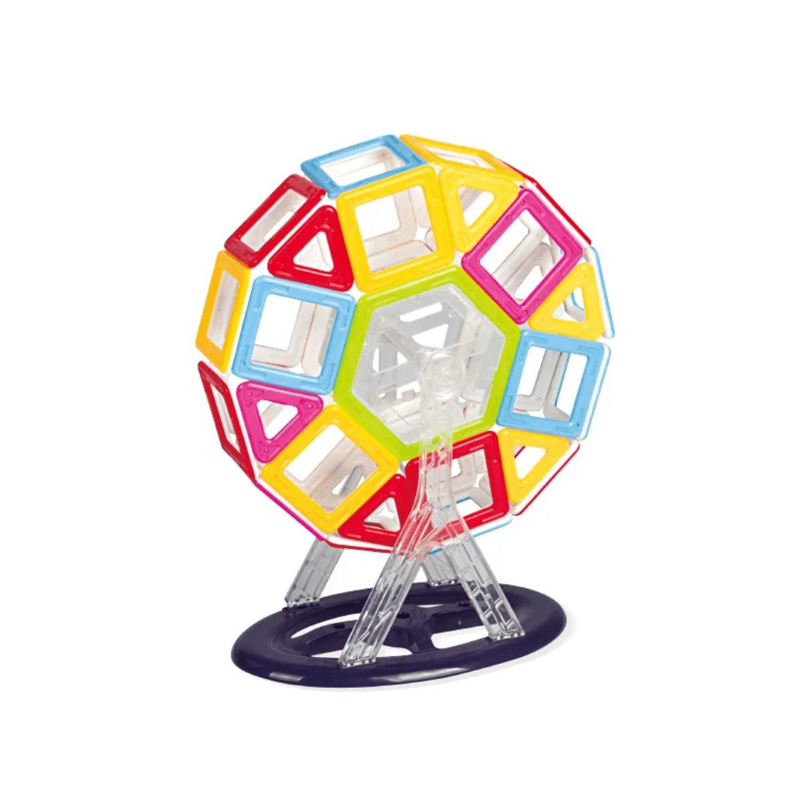 Set Magnetic Constructii 86 Piese , Joc Educativ STEM 3D pentru Copii +3 Ani - LUDIRO