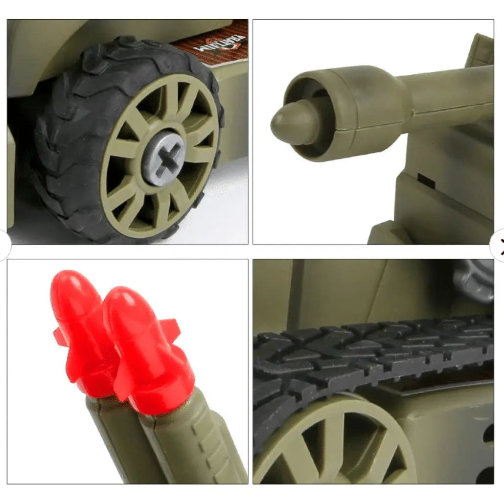 Set de Construcție Vehicul Militar 5 în 1, 62 piese cu Șurubelniță Inclusă - LUDIRO