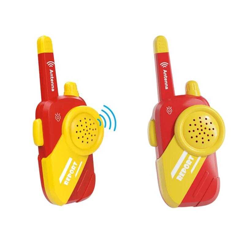 Walkie-Talkie pentru copii, Jucarie Interactiva cu Sunet Clar, Distanta Lunga de Comunicare, Buton de Apel Usor de Utilizat, Semnal Stabil si Design Ergonomic, + 3 Ani, Rosu Galben - LUDIRO