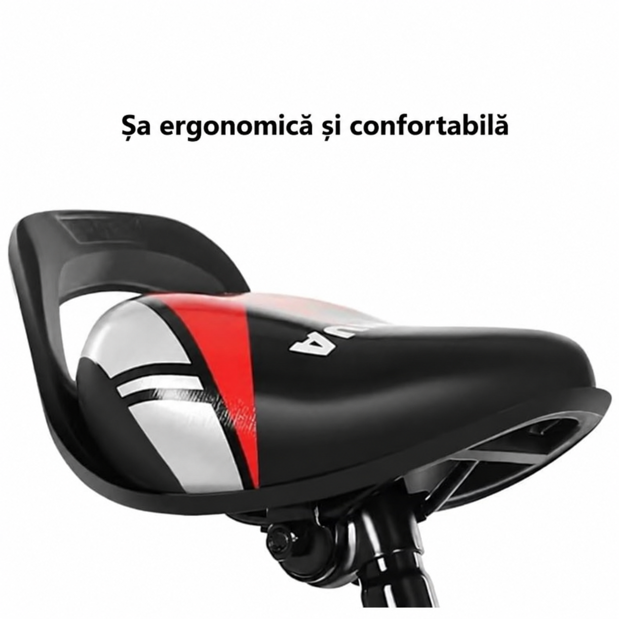 Bicicletă copii LUDIRO 16 inch, roți ajutătoare LED, coș frontal, roșu-negru | 4–8 Ani - LUDIRO