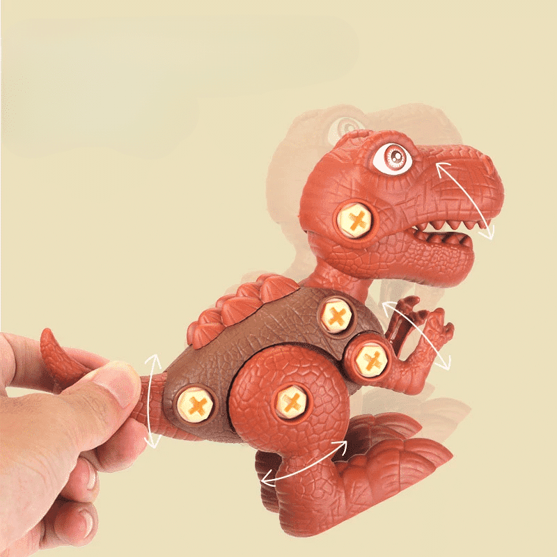 Set 2 Jucarii Interactive STEM DIY, Dinozauri de Construit, Tyrannosaurus Rex si Brachiosaurus, Maro Gri, + 3 Ani - LUDIRO