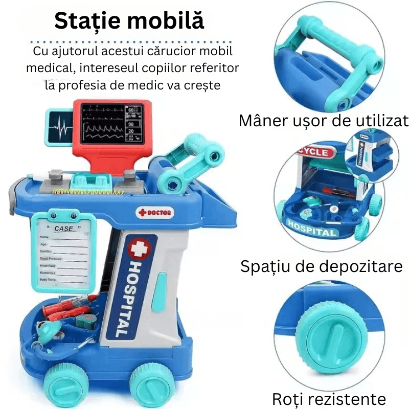 LUDIRO – Mâner, spațiu de depozitare și roți ale căruciorului