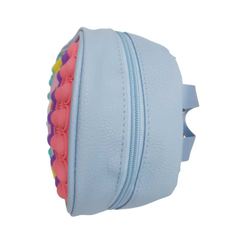 Ghiozdan Prescolari, Pop It Now, Unicorn, 2 Barete Ajustabile, Piele Ecologica, 19x23x10 cm, Albastru, + 3 Ani - LUDIRO